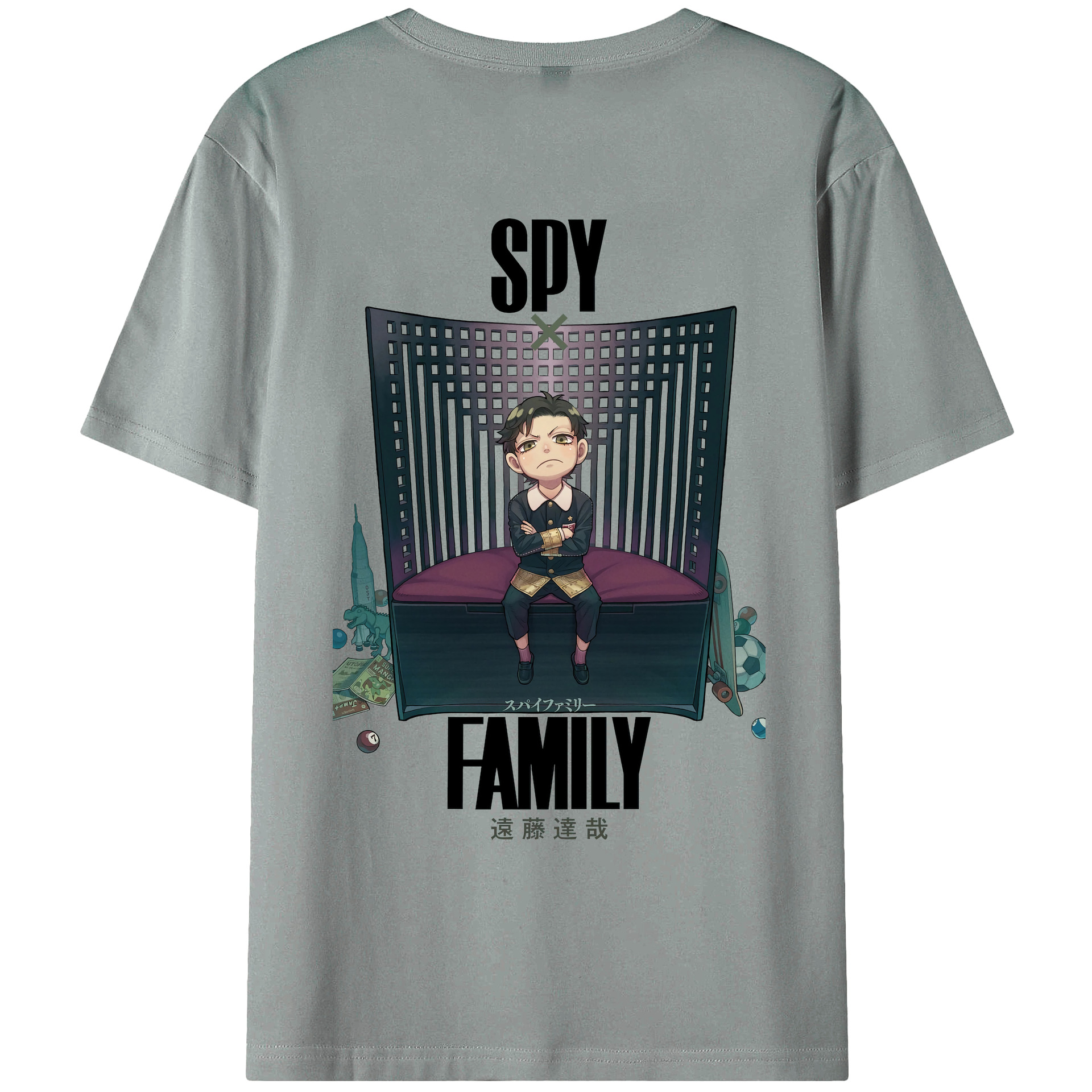（画像用） SPY×FAMILY间谍家家酒 綿100％ メンズ半袖Tシャツ（バックプリント） 通気性